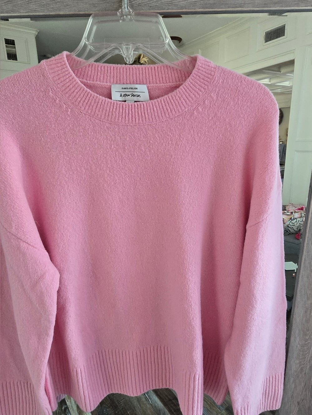 Paris Atelier & Other Stories Pink Alpaca Relaxed Sweater